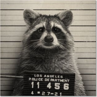 Mugshot Series 4 (Raccoon) by Buck Tee Posters and Art